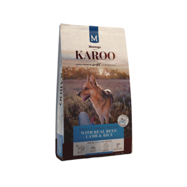 Montego Karoo adult dog food beef & lamb 15kg