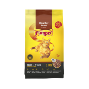 Pamper Dry Cat Food Country Feast 1kg