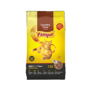 Pamper Dry Cat Food Country Feast 2kg