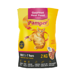 Pamper Dry Cat Food Gourmet Feast 2kg