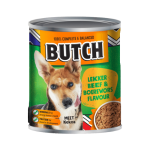 Butch Dog Food Tins Beef & Boerewors 6X820G