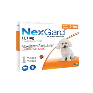 NexGard Small Dogs 2-4kg 1 Tablet Single Dose