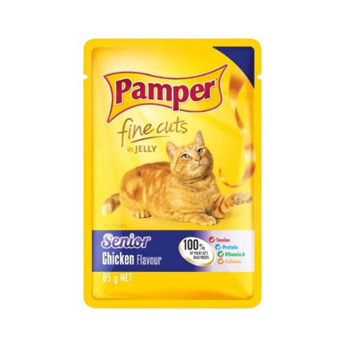 Pamper chicken senior cat food