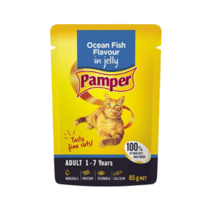Pamper Fine Cut Sachets Ocean Fish 85g
