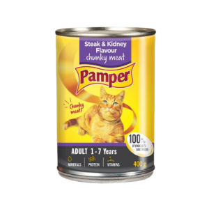 Pamper Tins Adult Chunky Steak & Kidney 12X400g