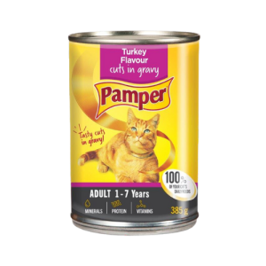 Pamper Tins Adult Chunks in Gravy Turkey 12X385g