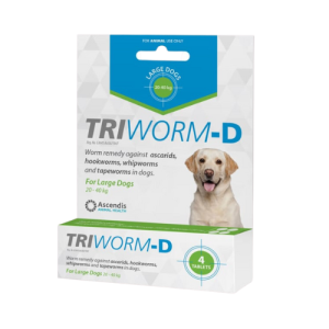 Triworm-D For Large Dog Green 20-40KG
