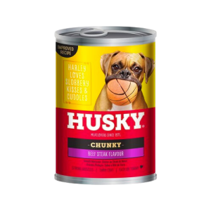 Husky Wet Dog Food Chunky Steak 12X400g