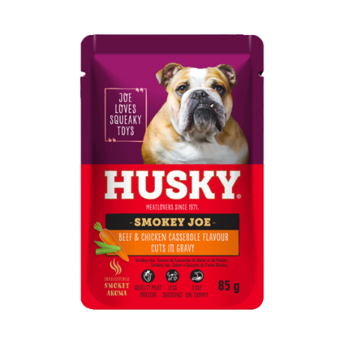 husky pouch beef and chicken dog food